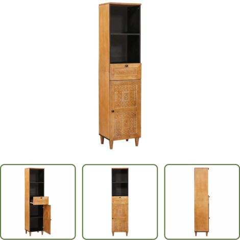 Armadietto moderno -  Mobile da Bagno con cassetto Marrone Chiaro 38 x 33 x 160 cm