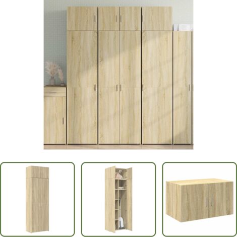 Armadietto multistrato -  Armadietto Rovere Sonoma 70x42,5x225 cm in Legno Multistrato