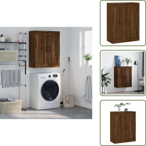 Armadietto muro - vidaXL Mobile a Parete Rovere Marrone 69,5x34x90 cm Legno Multistrato - Armadio muro