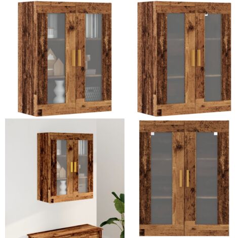 Armadietto Pensile a Parete Legno Antico 69,5x34x90 cm - Armadio a parete - Armadietto in legno