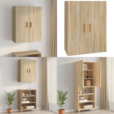 Armadietto Pensile a Parete Rovere Sonoma 69,5x34x90 cm - Armadietto pensile - Armadietto in legno