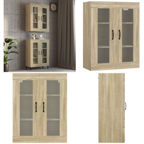 Armadietto Pensile a Parete Rovere Sonoma 69,5x34x90 cm - Armadio a parete - Armadietto in legno