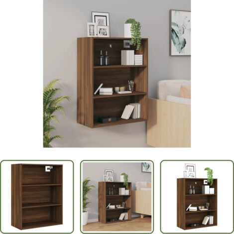 Armadietto pensile -  Armadietto Pensile a Parete Rovere Marrone 69,5x32,5x90 cm
