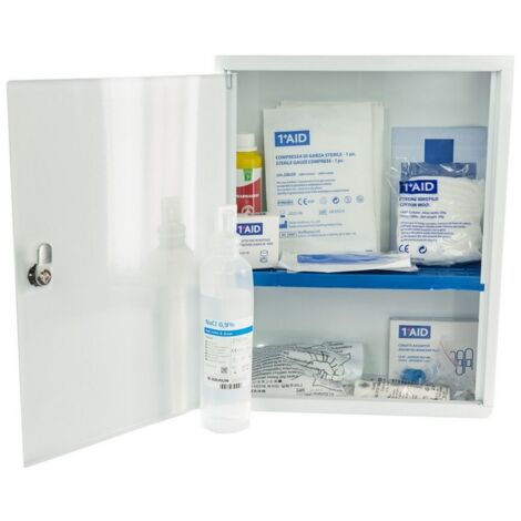 ARMADIETTO PENSILE PRONTO SOCCORSO IN METALLO  cm. 30x14x37 h - ALLEG.2