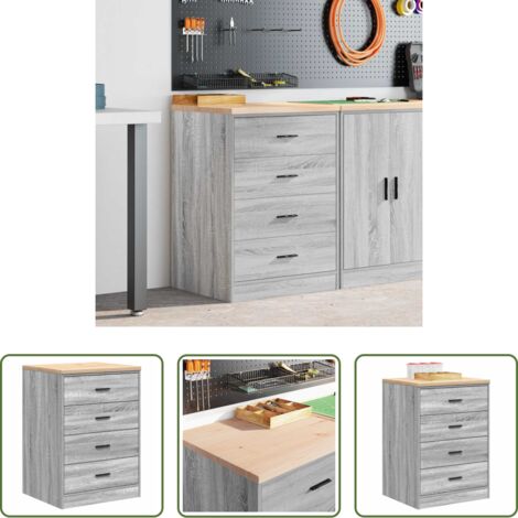 Armadietto per attrezzi -  Armadietto da Garage Grigio Sonoma 60x51x85 cm