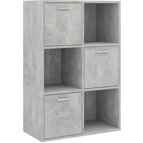 vidaXL Armadietto Grigio Cemento 60x29,5x90 cm in Legno Multistrato