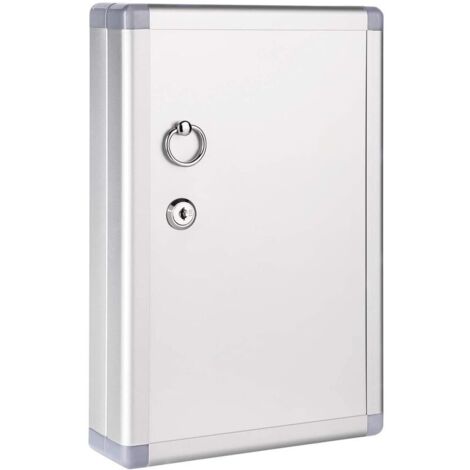 Armadietto portachiavi con 24 slot, argento