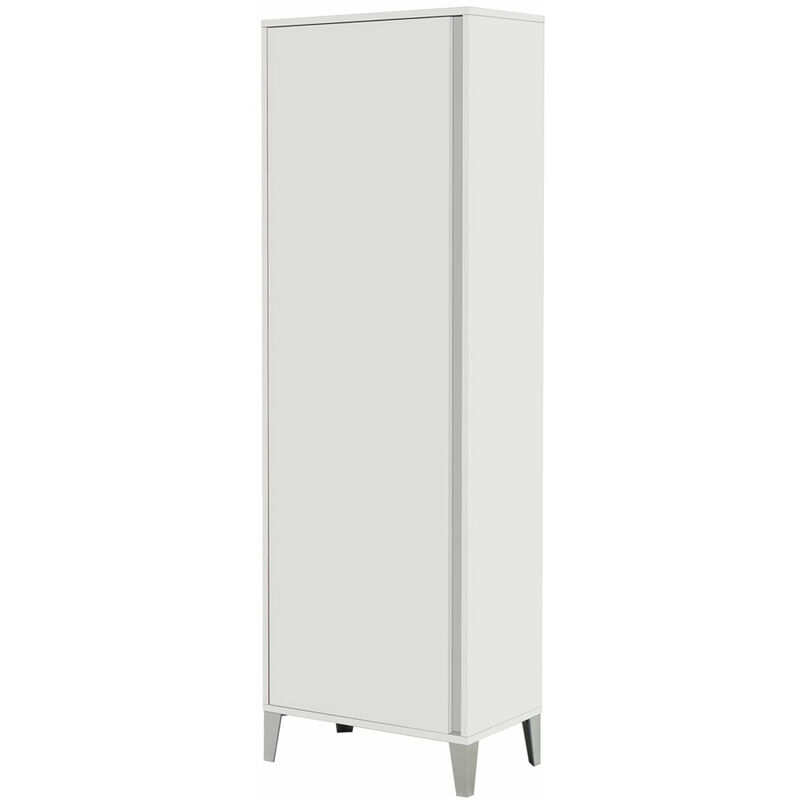 Feridras - Colonna Bagno Armadio Portascope Mobiletto 1 Anta Colore: Bianco