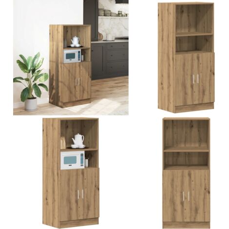 Armadietto Rovere Artigianale 57x41,5x131,5 cm in Truciolato - Armadio in truciolato - Armadio in legno