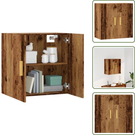 Armadietto scandinavo - vidaXL Armadietto a Muro Legno Vecchio 60x31x60 cm in Truciolato - Armadietto per soggiorno