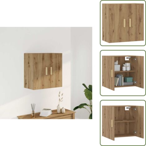 Armadietto scandinavo - vidaXL Armadietto a Muro Rovere Artigianale 60x31x60 cm in Truciolato - Armadietto per soggiorno