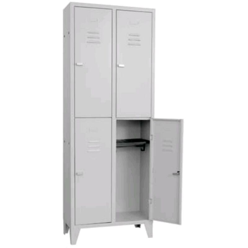 Image of Armadio Multispogliatoio Montato Prometal Verniciato Grigio Posti 4 - H.Mm 1795- Mm 680X350 - 1 Pz