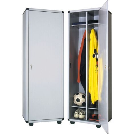 Armadietto Spogliatoio doppio sporco pulito Easy L 59 x P 40 x H 175 cm grigio chiaro