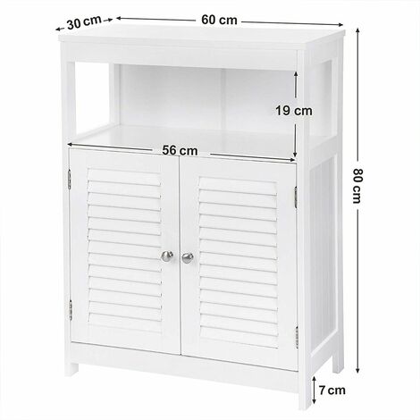 Credenza con Ripiano Regolabile Corridoio Armadio con Anta a Persiana Studio Adatto per Camera da Letto Cucina Marrone Vintage EBF23CW01 HOOBRO Armadietto Autoportante Soggiorno
