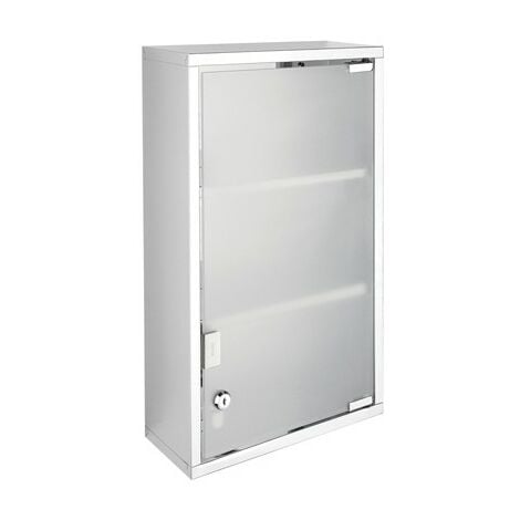 Armadietto Porta Medicinali Farmaci Pensile Cassetta acciaio inox 45 x 15 x  12cm