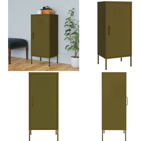 Armadietto Verde Oliva 42,5x35x101,5 cm in Acciaio - Armadio verde oliva - Armadio per casa