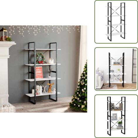Armadietto - vidaXL Libreria a 4 Ripiani Bianca 80x30x140 cm in Legno Multistrato - Ripiano per libri