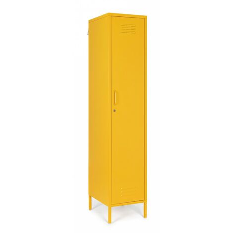 Armadio 1 Anta 38x46x185 cm Cambridge in Acciaio Giallo