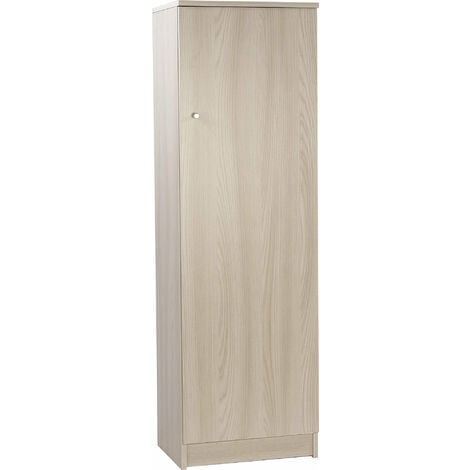 Armadio a 1 anta con 8 ripiani Arat H136cm Legno Motivo covoni di grano