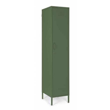 Armadio 1 Anta 46x38x185 cm Cambridge in Acciaio Verde