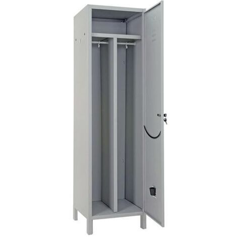 ARMADIO 1 Anta in Lamiera Verniciata SPOGLIATOIO SPORCO/PULITO 50X50X180H cm Smontato