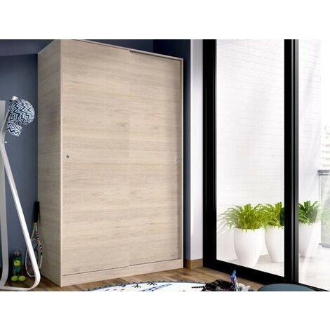 ABITARE Armadio 100x204h cm con due ante scorrevoli rovere chiaro - Venere