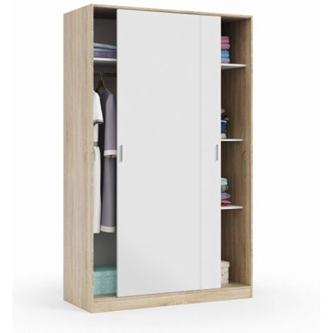 Armadio angolare 80x185 h cm in legno bianco con vani a giorno - Bernac