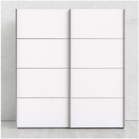 Armadio 182X200h cm con due ante scorrevoli bianco opaco - Sassari