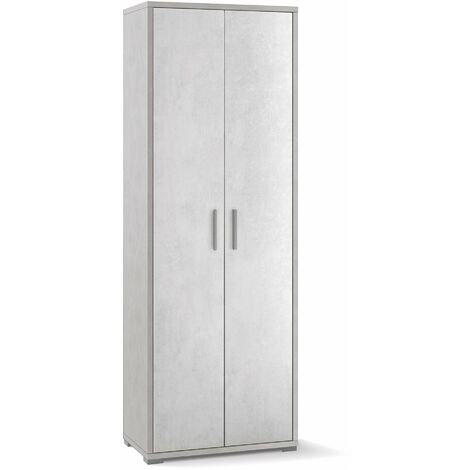 Armadio 2 Ante 71x199x41 cm Ossido Bianco