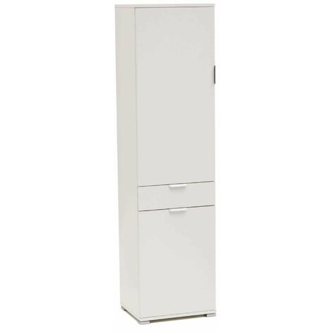 Armadio 2 ante con cassetto centrale in nobilitato bilaminato Linea Classic -  Bianco