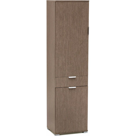 Armadio 2 ante con cassetto centrale in nobilitato bilaminato Linea Classic -  Gray