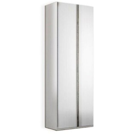 Armadio 2 ante Ettore 87x53x236 colore bianco frassinato