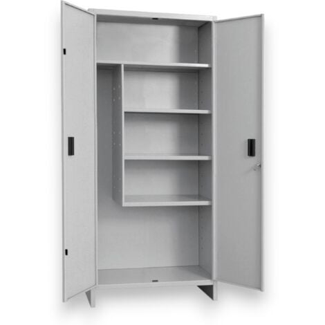 Armadio 2 ante portascope da interno in metallo chiudibile a chiave - 60x40x180h cm