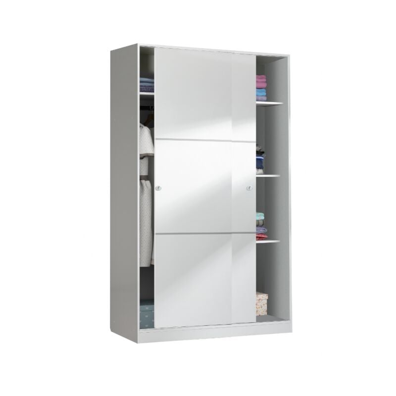 200 cm Selsey Armadio Bianco Opaco/Bianco Lucido 200 cm Selsey Armadio Bianco Opaco/Bianco Lucido