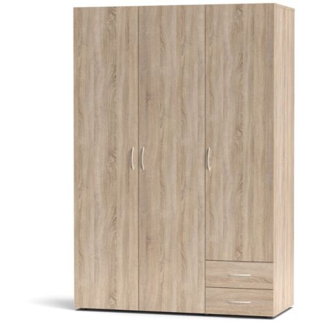 Armadio 3 ante 2 cassetti Seba 3 colore rovere sonoma