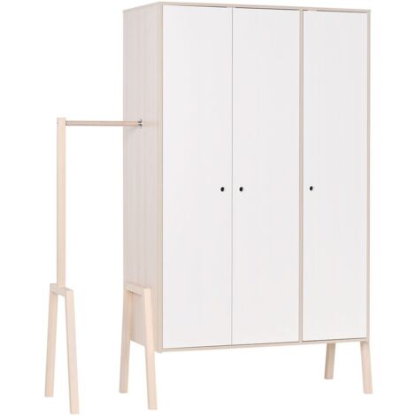 Armadio 3 porte, 5 ripiani, 1 appendiabiti e 1 porta cappotti - SPOT