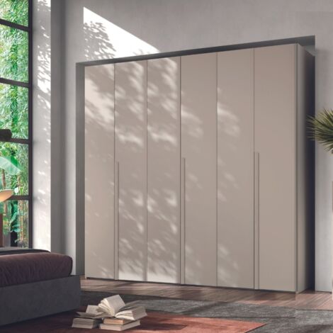 Armadio 6 ante battenti canapa frassinato 276x250H cm - Coco