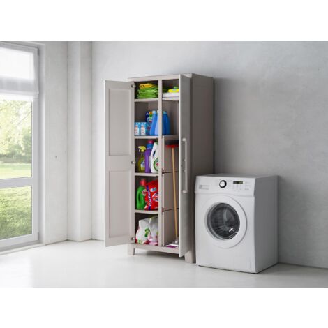 Armadio 8 Ripiani 80x44x182 cm Keter Gulliver Multispace XL Sabbia e Beige