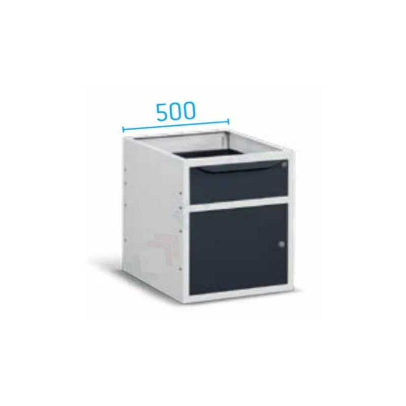 Armadio a 1 cassetto e 1 cassettone a porta, Mis