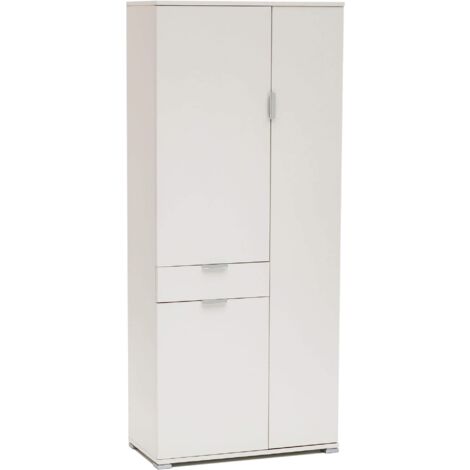 Armadio a 3 ante con cassetto centrale in nobilitato bilaminato Linea Classic -  Marrone