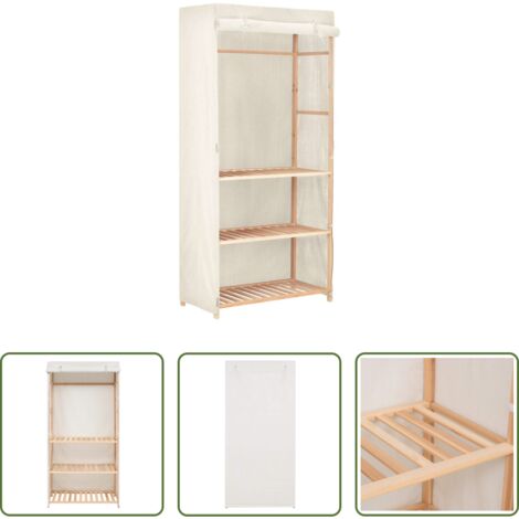 Armadio a 3 ripiani -  Armadio per Indumenti a 3 Ripiani 79x40x170 cm
