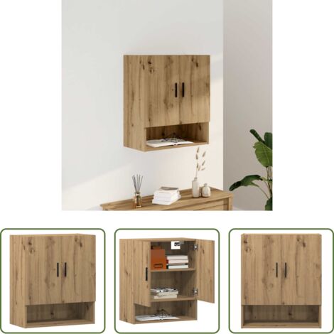 Armadio a muro -  Armadietto a Muro Rovere Artigianale 60x31x70 cm in Truciolato