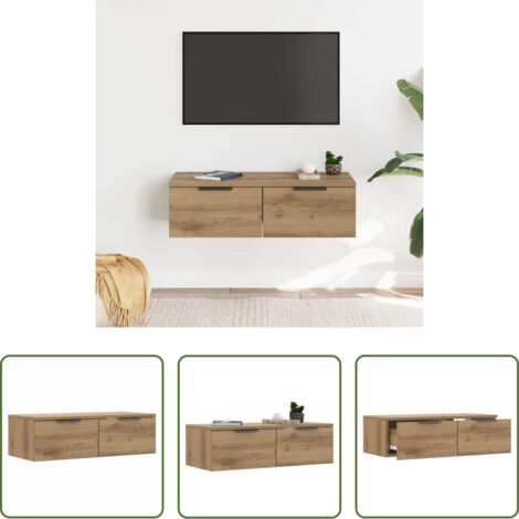 Armadio a muro -  Armadietto a Muro Rovere Artigianale 68x30x20 cm in Truciolato