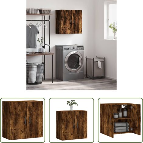 Armadio a muro -  Armadietto a Muro Rovere Fumo 60x31x60 cm in Legno Multistrato