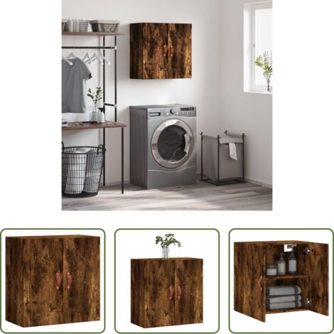 Armadio a muro -  Armadietto a Muro Rovere Fumo 60x31x60 cm in Legno Multistrato
