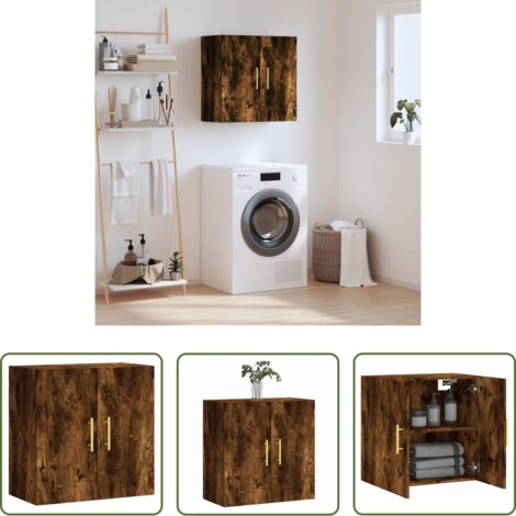 Armadio a muro -  Armadietto a Muro Rovere Fumo 60x31x60 cm in Legno Multistrato