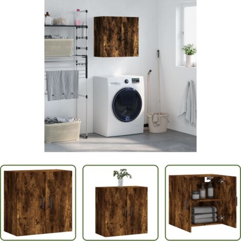 Armadio a muro -  Armadietto a Muro Rovere Fumo 60x31x60 cm in Legno Multistrato