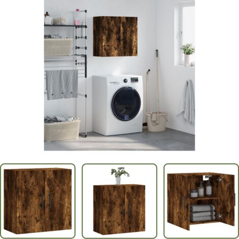 Armadio a muro -  Armadietto a Muro Rovere Fumo 60x31x60 cm in Legno Multistrato