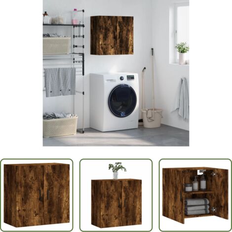 Armadio a muro -  Armadietto a Muro Rovere Fumo 60x31x60 cm in Legno Multistrato