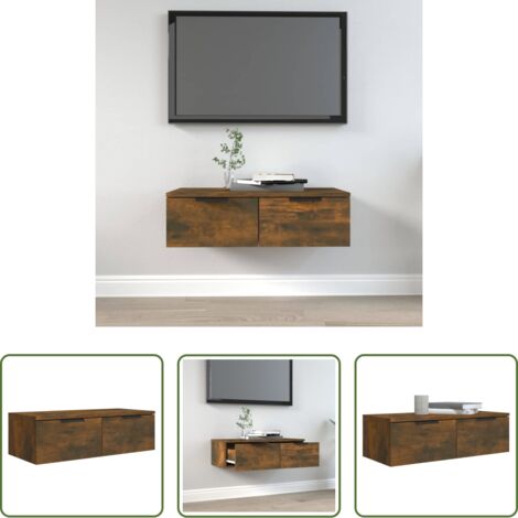 Armadio a muro -  Armadietto a Muro Rovere Fumo 68x30x20 cm in Legno Multistrato